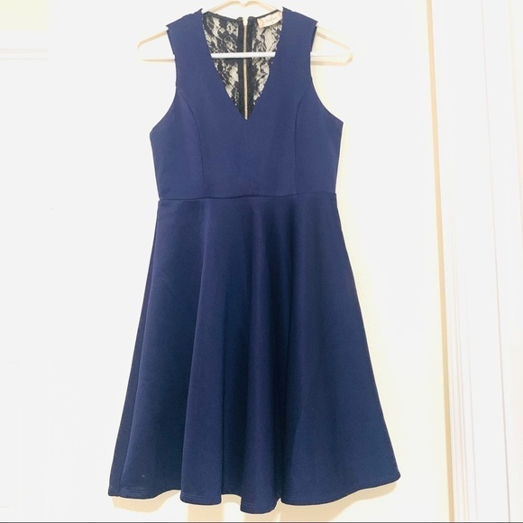 ALTAR’D STATE Navy Bon Appetit Skater Dress size M - Picture 2 of 8